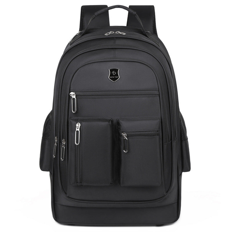 Men's backpack, pull rod backpack, travel box, men's large capacity drag luggage, universal wheel, high school, junior high school student backpack