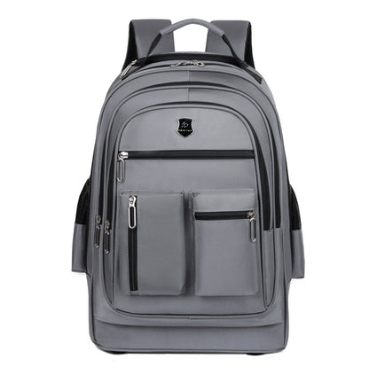 Men's backpack, pull rod backpack, travel box, men's large capacity drag luggage, universal wheel, high school, junior high school student backpack