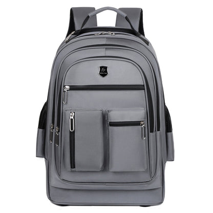 Men's backpack, pull rod backpack, travel box, men's large capacity drag luggage, universal wheel, high school, junior high school student backpack