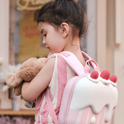 〖Kindergarten School Bags〗 2-6 years old baby boy girl child preschool backpack cream cake cheeseburger kindergarten