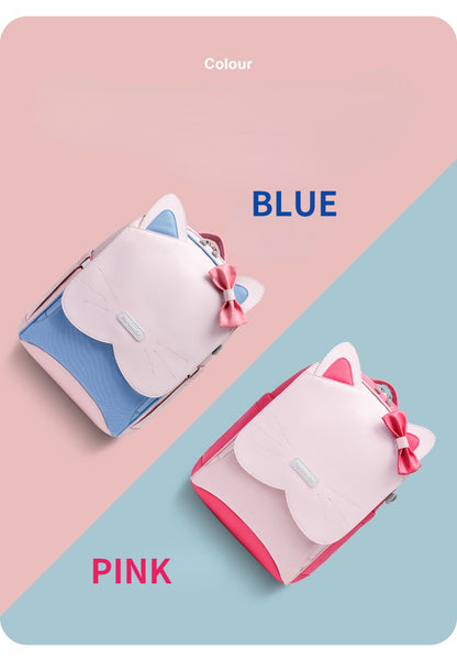 〖Primary Schoolbag〗Grade 1-3-5 girl cat ears student children backpack schoolbag gift box