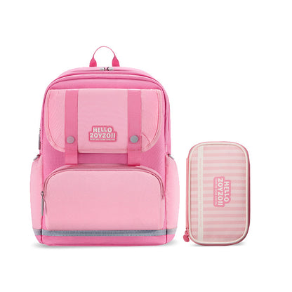 〖Primary Schoolbag〗 1-6 grades high-end blue yellow pink girls boys schoolbags backpacks to reduce the burden and protect the spine