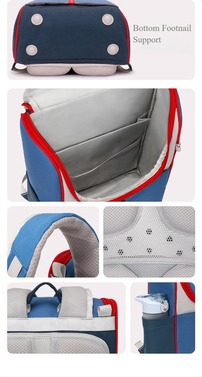 〖Primary Schoolbag〗 1-5 grades 6-12 years old boys and girls backpack large capacity spine protection