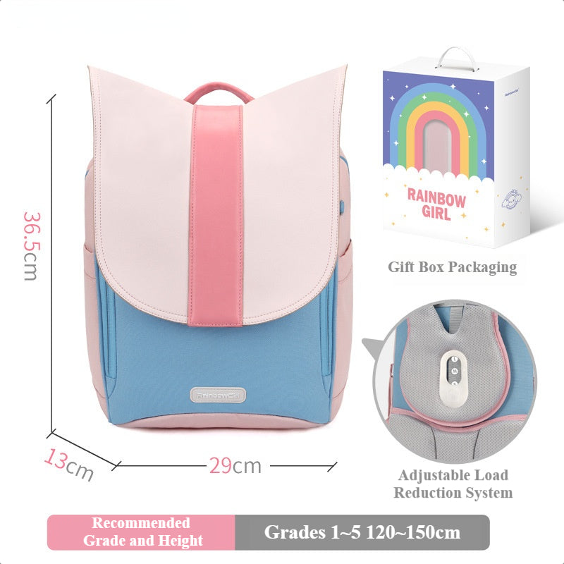 〖Primary Schoolbag〗 1-3-6 grades girls boys schoolbags backpacks to reduce the burden and protect the spine