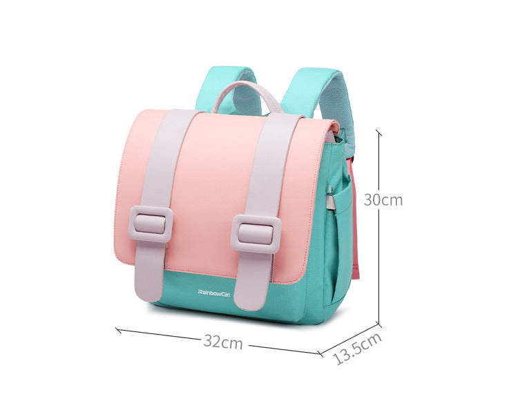 〖Primary Schoolbag〗 1-3-6 grades girls horizontal schoolbag primary school girls shoulder bag children's backpack