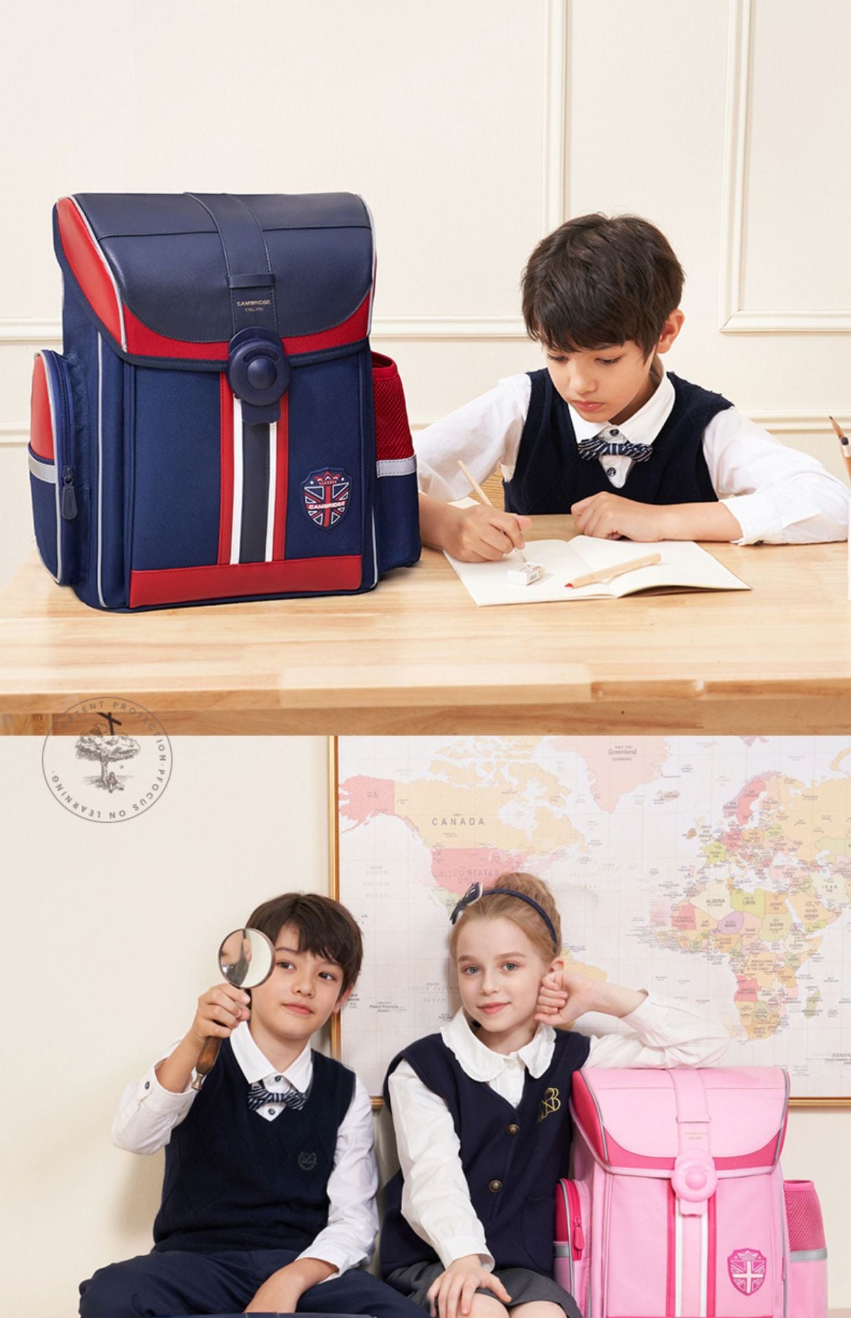 〖Primary Schoolbag〗 2-5 grades boys and girls, shoulder bag for children and girls