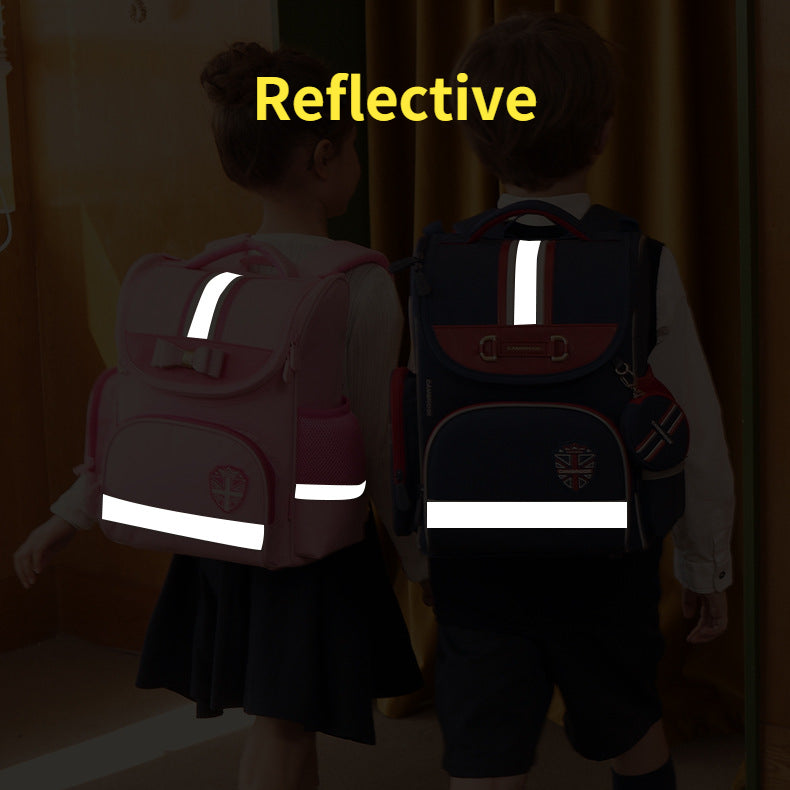 〖Kindergarten-Primary Schoolbag〗Kindergarten-Grade1 boys and girls student children backpack schoolbag reflective safety