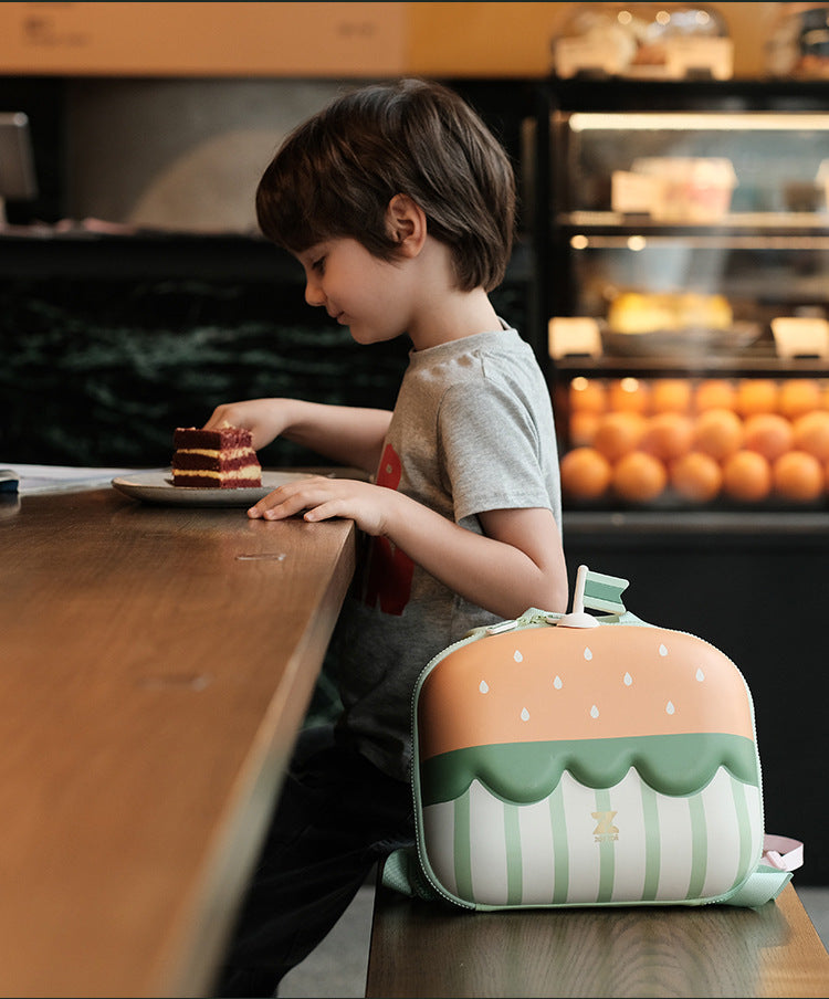 〖Kindergarten School Bags〗 2-6 years old baby boy girl child preschool backpack cream cake cheeseburger kindergarten