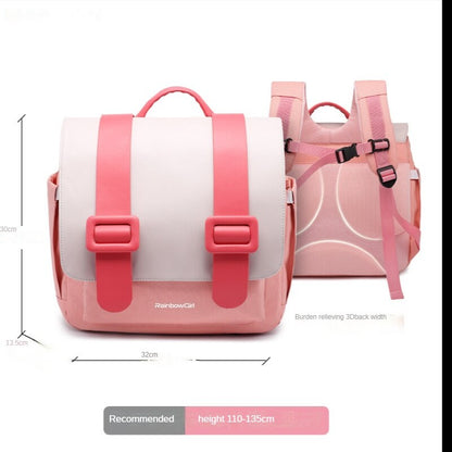 〖Primary Schoolbag〗 1-3-6 grades girls horizontal schoolbag primary school girls shoulder bag children's backpack