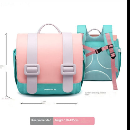 〖Primary Schoolbag〗 1-3-6 grades girls horizontal schoolbag primary school girls shoulder bag children's backpack