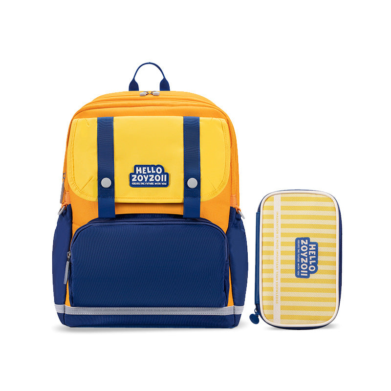 〖Primary Schoolbag〗 1-6 grades high-end blue yellow pink girls boys schoolbags backpacks to reduce the burden and protect the spine