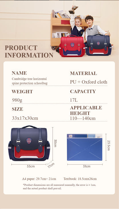 〖Primary Schoolbag〗 1-4 grades horizontal version students boys and girls shoulder bag for children and girls