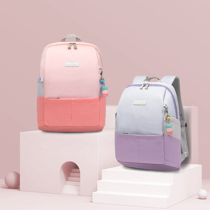 Hot〖Primary Schoolbag〗Grade 1-6 student girl backpack schoolbag pink purple