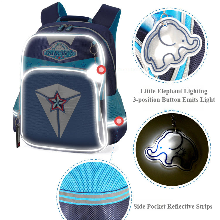 〖Primary Schoolbag〗 1-5 grades boys schoolbags backpacks to reduce the burden and protect the spine